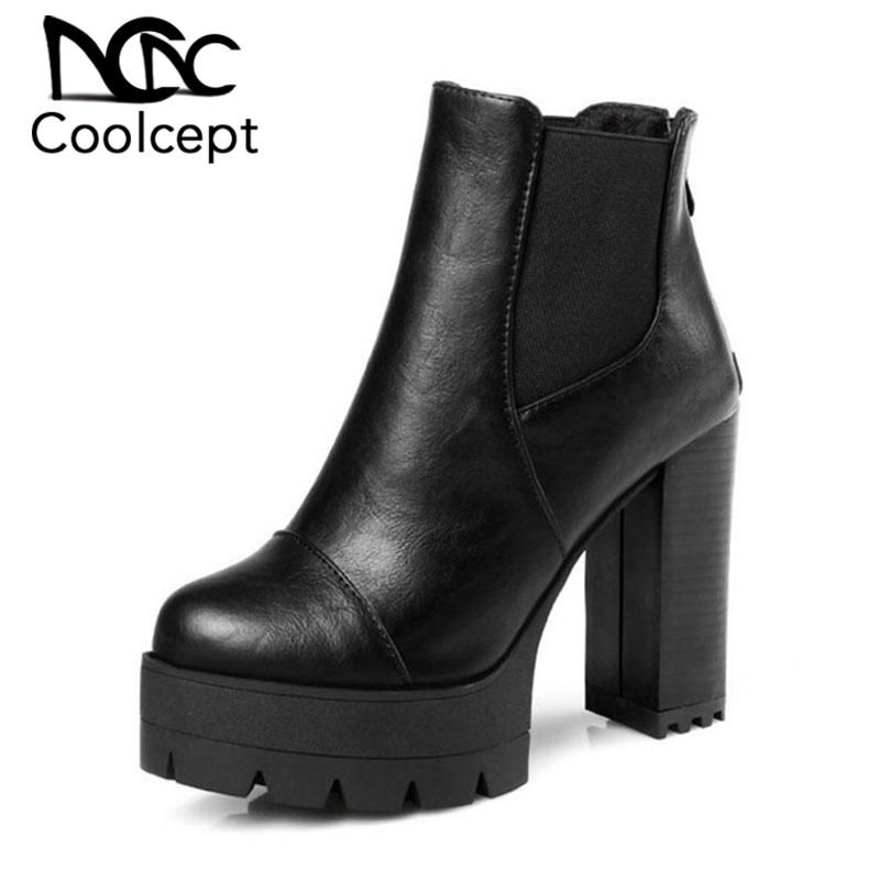 CoolCept Size 33-43 Women Half Short Boots High Heels Female Solid Elastic Shoes Thick Heel Platform Botas Winter Shoes, Black
CoolCept Size 33-43 Women Half Short Boots High Heels Female Solid Elastic Shoes Thick Heel Platform Botas Winter Shoes, Black