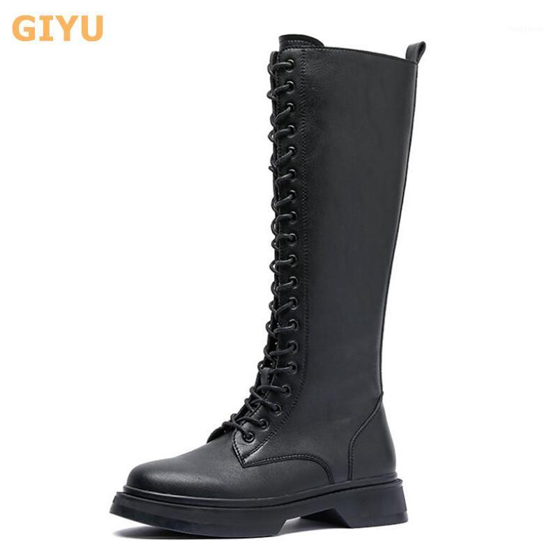 2020 Autumn New Genuine Leather Women's Boots Lace-up Knee-high Female Long Boots For Girls Black Flat Shoes Size 35-401
2020 Autumn New Genuine Leather Women's Boots Lace-up Knee-high Female Long Boots For Girls Black Flat Shoes Size 35-401