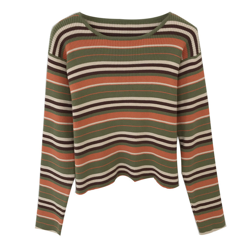 2021 New Spring and autumn all-match thin contrast striped color mesh pitched base shirt top X46E, Vintage stripe
2021 New Spring and autumn all-match thin contrast striped color mesh pitched base shirt top X46E, Vintage stripe