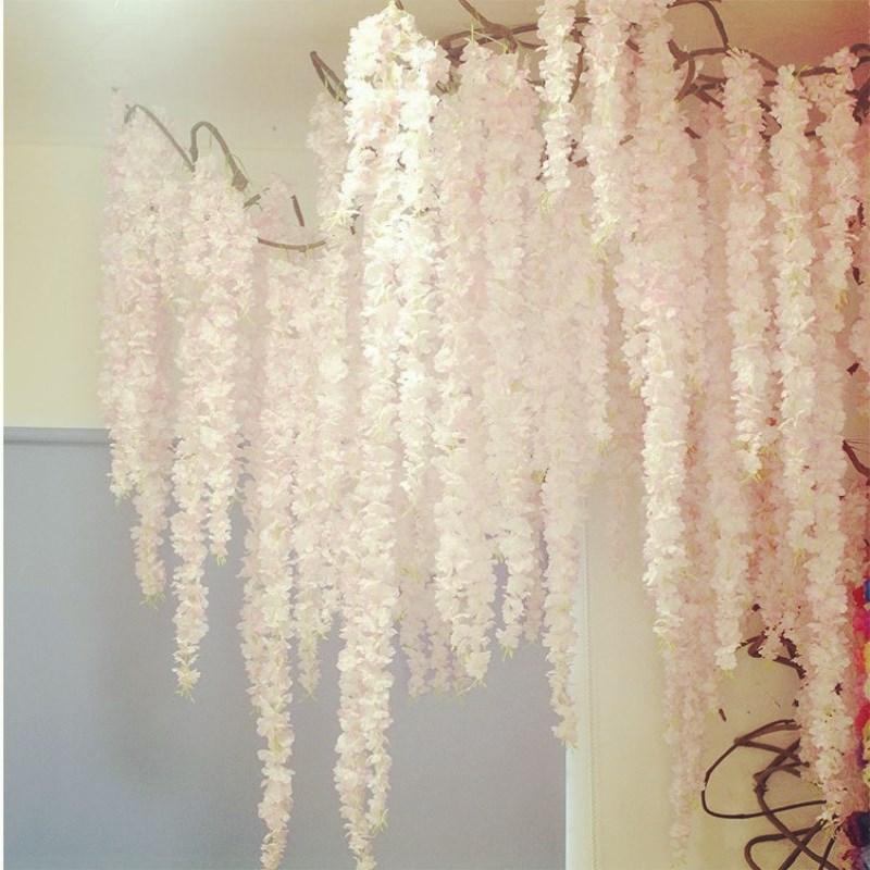150CM long artificial Hydrangea wisteria flower vines wedding arch flowers wedding party Home Garden Garlands Decoration Florals, White
150CM long artificial Hydrangea wisteria flower vines wedding arch flowers wedding party Home Garden Garlands Decoration Florals, White