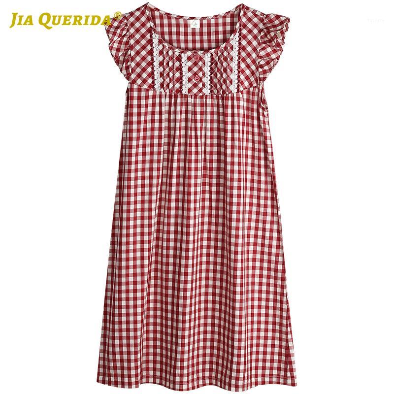 New Nighties Plaid Printing Nighties for Woman Nighty Home Dress Long Shirt Woman Clothes Night Gown Sleep Dress Summer1, 61078-a
New Nighties Plaid Printing Nighties for Woman Nighty Home Dress Long Shirt Woman Clothes Night Gown Sleep Dress Summer1, 61078-a