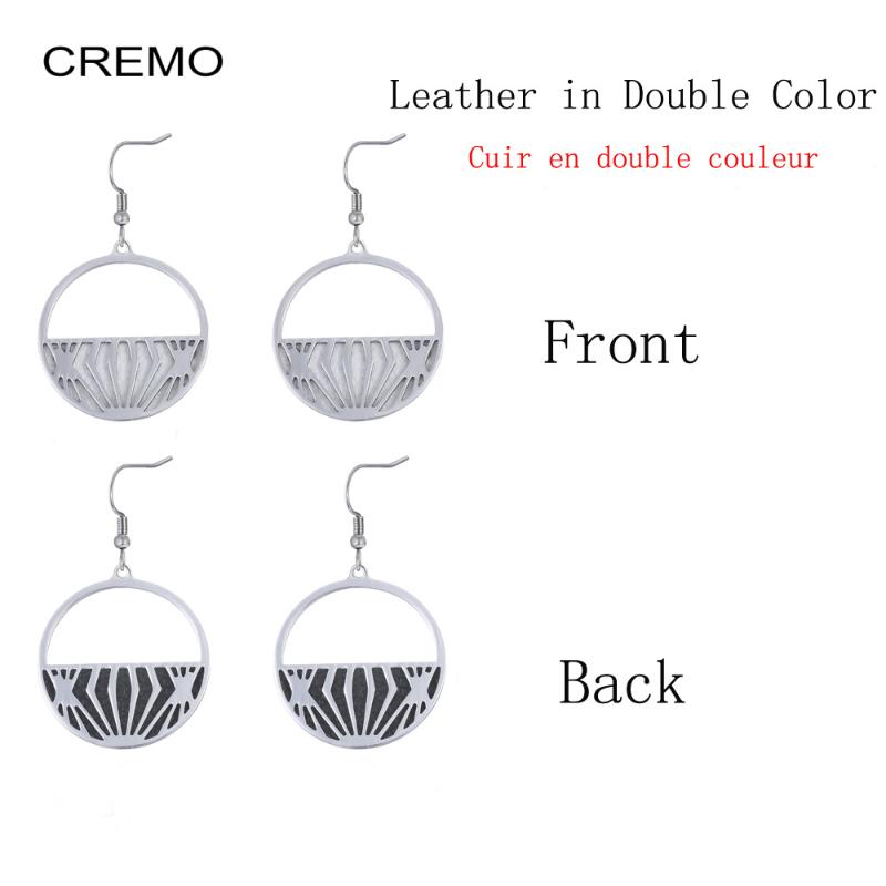 Cremo Luxe Dangle Earrings for Women Stainless Steel Jewelry Reversible Leather Drop Earring boucle d'oreille femme
Cremo Luxe Dangle Earrings for Women Stainless Steel Jewelry Reversible Leather Drop Earring boucle d'oreille femme