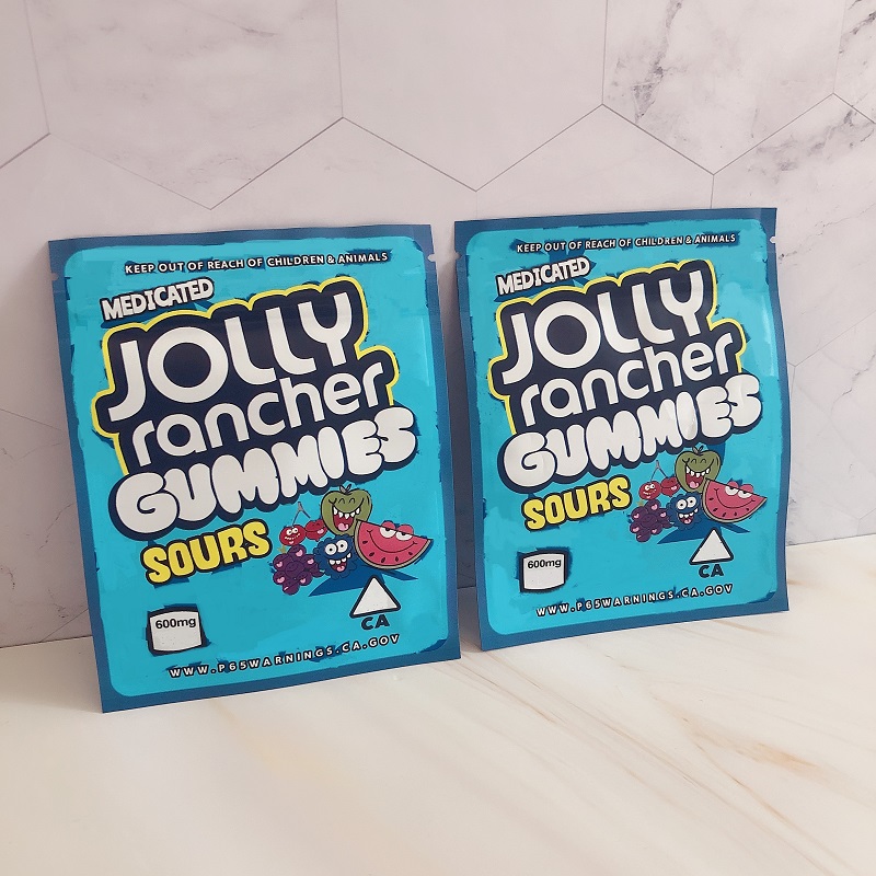 Newest Jolly Rancher Gummies Bag 600mg Sour Resealable Medicated Edibles Package Mylar Bags JOLLY Rancher 2021
Newest Jolly Rancher Gummies Bag 600mg Sour Resealable Medicated Edibles Package Mylar Bags JOLLY Rancher 2021