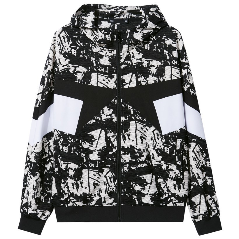 Pinli 2020 Spring New Hooded Slim Thin Woven Stitching Windproof Printing High Quality Zipper Men's Casual Jacket B201304039 T200502