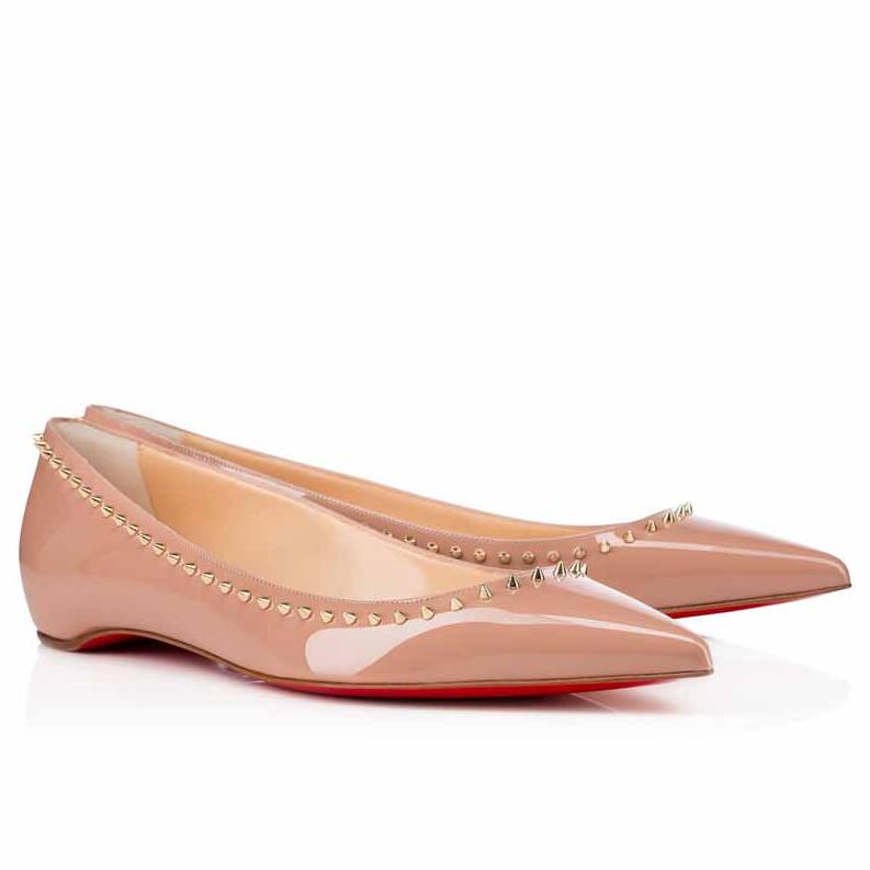 Luxury Summer Lady Anjalina Spikes Ballerinas Shoes Sexy Pointed Toe Red Bottom Flats Ankle Strap Women Brand-Fashion Designer Party Wedding, Black
Luxury Summer Lady Anjalina Spikes Ballerinas Shoes Sexy Pointed Toe Red Bottom Flats Ankle Strap Women Brand-Fashion Designer Party Wedding, Black