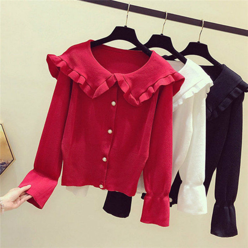Women's 2021 New blouse autumn chic sweet neck pearl single-breasted cardigan long sleeve y509 1JI4, Hei
Women's 2021 New blouse autumn chic sweet neck pearl single-breasted cardigan long sleeve y509 1JI4, Hei