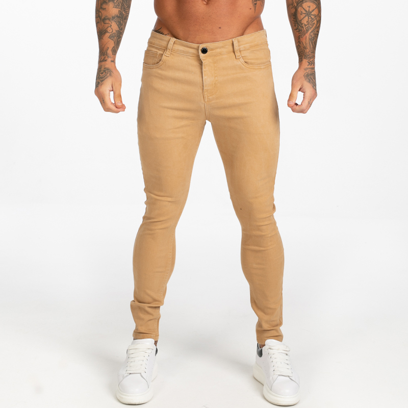 GINGTTO Mens Clothing Jeans Homme Pants Super Skinny Fit Mens Jeans Elastic Waist ting for Athletic Body Hip Hop zm176 201111