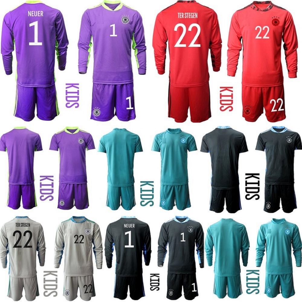 2020 Youth Long Sleeve Germany 1 NEUER Soccer Jersey 20 21 Set Kids KIT Goalkeeper GK Child Football Shirt Kit 04, Colour 7
2020 Youth Long Sleeve Germany 1 NEUER Soccer Jersey 20 21 Set Kids KIT Goalkeeper GK Child Football Shirt Kit 04, Colour 7