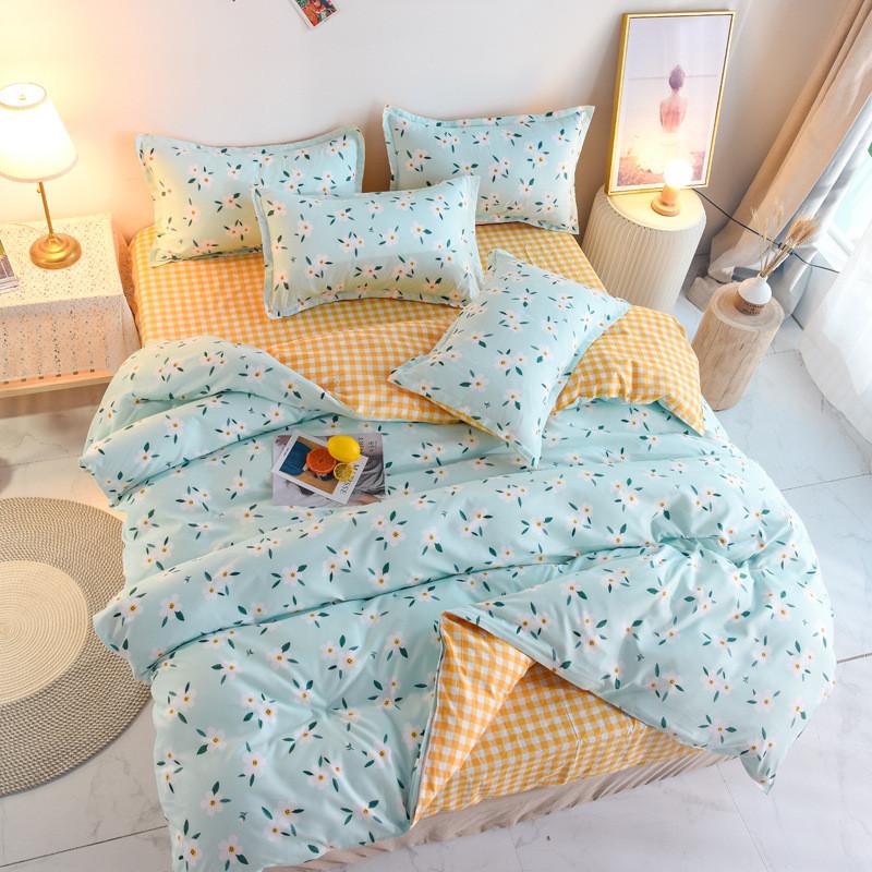 Blue Flower Grid Print Girl Boy Kid Bed Cover Set Duvet Cover Adult Child Bed Sheets And Pillowcases Comforter Bedding Set 61071, 2tj-61071-051
Blue Flower Grid Print Girl Boy Kid Bed Cover Set Duvet Cover Adult Child Bed Sheets And Pillowcases Comforter Bedding Set 61071, 2tj-61071-051