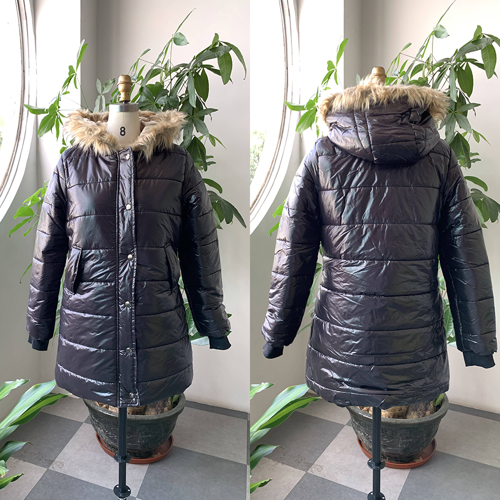 Women Jacket Cotton Padded Winter Coat Black Fur Collar Hooded Fleece Warmest Female Coats Casual Parkas Outerwear Plus Size 4XL 201029