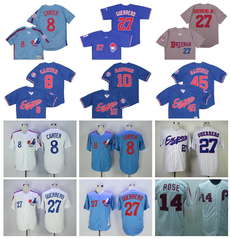 Vintage 2000 Baseball Retire 14 Pete Rose Jersey 27 Vladimir Guerrero Buffalo Bisons 45 Pedro Martinez 8 Gary Carter 10 Andre Dawson, 8 blue
Vintage 2000 Baseball Retire 14 Pete Rose Jersey 27 Vladimir Guerrero Buffalo Bisons 45 Pedro Martinez 8 Gary Carter 10 Andre Dawson, 8 blue