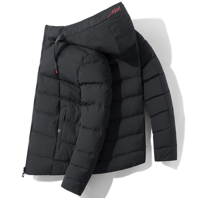Men Winter Hooded Jacket Cotton Padded Coat Korean Casual Mens Autumn Winter Down Parkas Jacket Fashion Warm Outerwear 201128