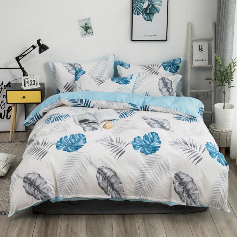 Luxury Soft Duvet Cover set Brief style Leaves Pure Cotton Bedding set Queen King size Flat sheet + Pillowcase + Quilt cover, Zhentao
Luxury Soft Duvet Cover set Brief style Leaves Pure Cotton Bedding set Queen King size Flat sheet + Pillowcase + Quilt cover, Zhentao