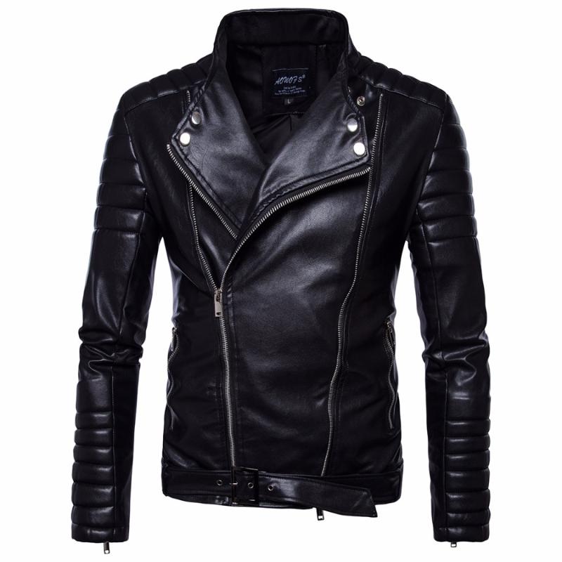 Men Faux Leather Jacket and Coats Male Fashion Moto Biker Jacket jaqueta masculina couro Winter Punk Leather Coats Men, Black
Men Faux Leather Jacket and Coats Male Fashion Moto Biker Jacket jaqueta masculina couro Winter Punk Leather Coats Men, Black