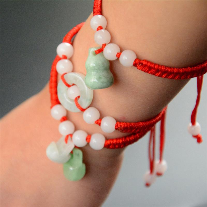 A Chinese Oriental Green With Beads Red String Rope Lucky Bracelet Adjustable, Golden;silver
A Chinese Oriental Green With Beads Red String Rope Lucky Bracelet Adjustable, Golden;silver