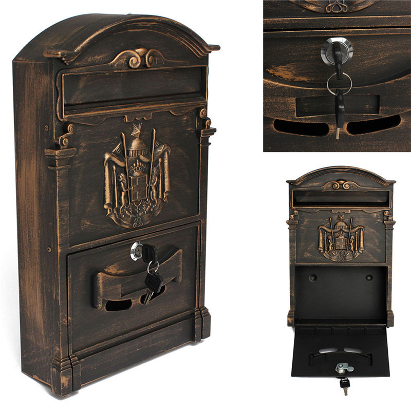 41x25x8cm Retro Mailbox Villas Post Box European Lockable Outdoor Wall Newspaper Boxes Secure Letterbox Garden Home Decoration T200117
41x25x8cm Retro Mailbox Villas Post Box European Lockable Outdoor Wall Newspaper Boxes Secure Letterbox Garden Home Decoration T200117