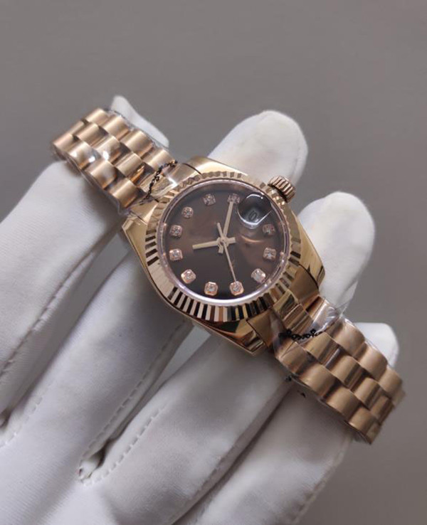 Luxury Watch 28mm Rose Gold Crescent Bezel Shell Pattern Women High Quality Stainless Steel Watches Mens Watch Mechanical Movement Gift Optional Box, Upgrade waterproof
Luxury Watch 28mm Rose Gold Crescent Bezel Shell Pattern Women High Quality Stainless Steel Watches Mens Watch Mechanical Movement Gift Optional Box, Upgrade waterproof