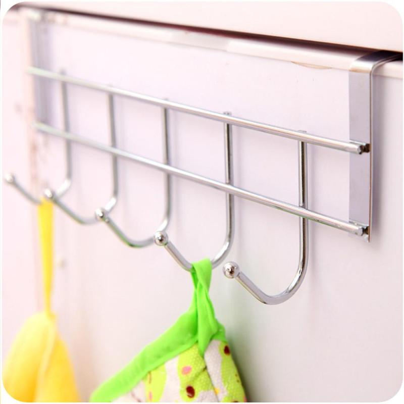 Silver Five-Row Stainless Steel Hook Door-Back Traceless Hook Clothes Hanger Hooks Kitchen Bedroom Door Rack Towel Holder
Silver Five-Row Stainless Steel Hook Door-Back Traceless Hook Clothes Hanger Hooks Kitchen Bedroom Door Rack Towel Holder