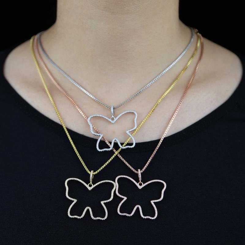 New Gold Silver Color Micro Pave Baguette Clear Cubic zirconia Cute CZ butterfly Charm Choker Delicate Women Necklace
New Gold Silver Color Micro Pave Baguette Clear Cubic zirconia Cute CZ butterfly Charm Choker Delicate Women Necklace