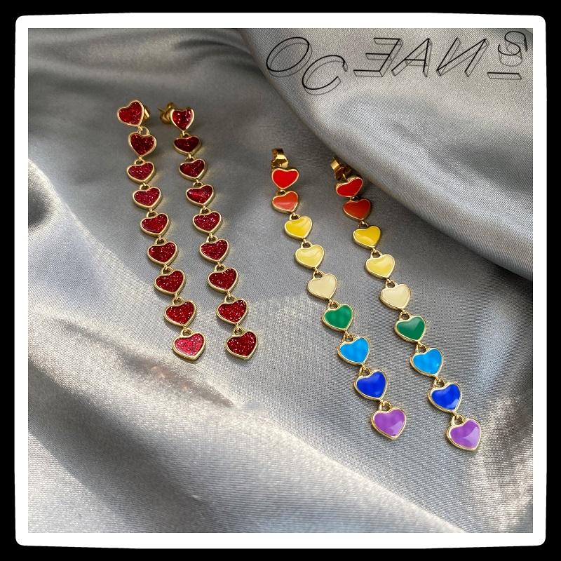 Dangle & Chandelier SexMara 20FW Simple S925 Red Rainbow Love Peach Heart Long Tassel Design Pendant Drop Earrings For Women Girls Party Jew
Dangle & Chandelier SexMara 20FW Simple S925 Red Rainbow Love Peach Heart Long Tassel Design Pendant Drop Earrings For Women Girls Party Jew