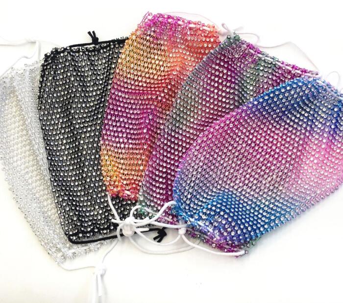 Fashional women mask Bling Bling Diamond Face Mask Fashion Trend Nightclub Bar Rhinestones Masks Washable Reusable Fishing Net Face Mask DHL
Fashional women mask Bling Bling Diamond Face Mask Fashion Trend Nightclub Bar Rhinestones Masks Washable Reusable Fishing Net Face Mask DHL