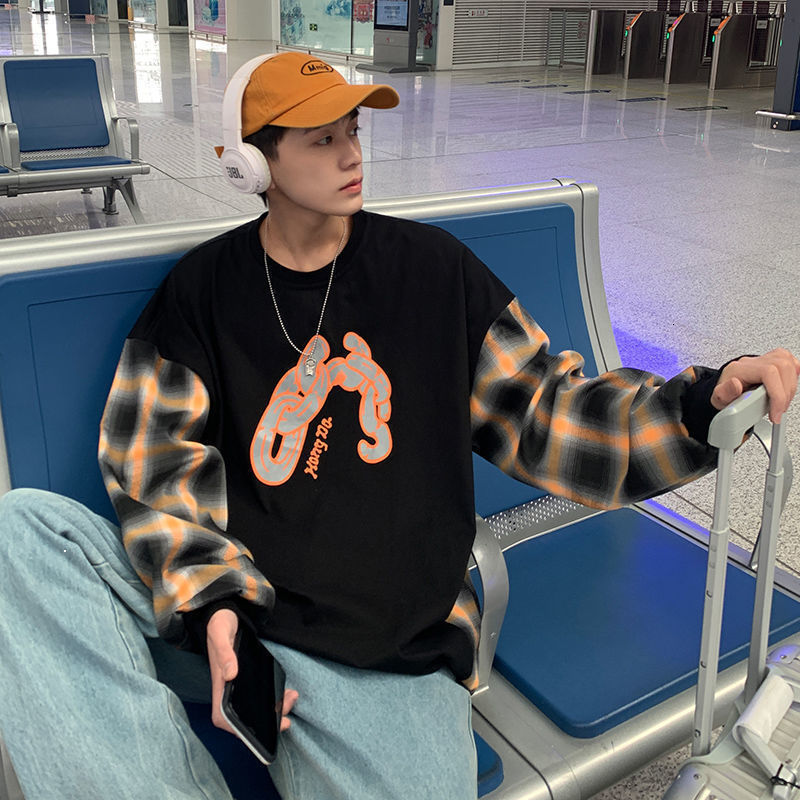 New 2021 Chess Sewing Long Sleeves Personality Loose Around Neck Style Spring Jacket Student Top Shirt 9L0G, Orange
New 2021 Chess Sewing Long Sleeves Personality Loose Around Neck Style Spring Jacket Student Top Shirt 9L0G, Orange