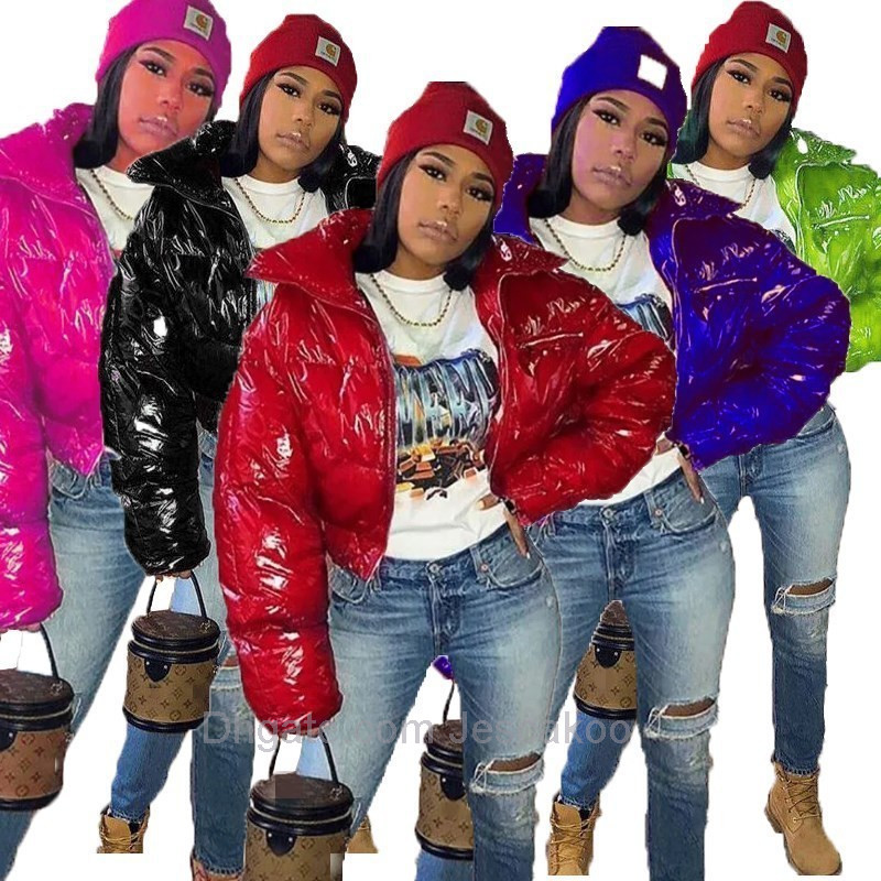 New Fashion Women Winter Jacket Bright Thickened Stand Collar Padded Jacket New Reflective Zipper Coat Popular N433, Black;brown
New Fashion Women Winter Jacket Bright Thickened Stand Collar Padded Jacket New Reflective Zipper Coat Popular N433, Black;brown