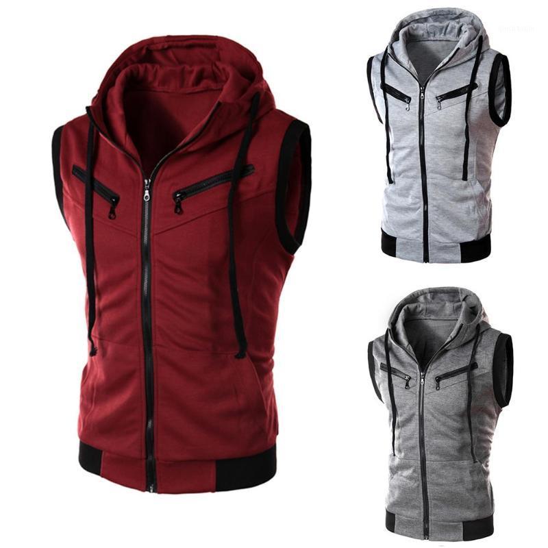Men's Sports Vest Sleeveless Hooded Collar Vest Top Cloth Fitness Work Out Zipper Waistcoat Jacket1, Dark gray
Men's Sports Vest Sleeveless Hooded Collar Vest Top Cloth Fitness Work Out Zipper Waistcoat Jacket1, Dark gray