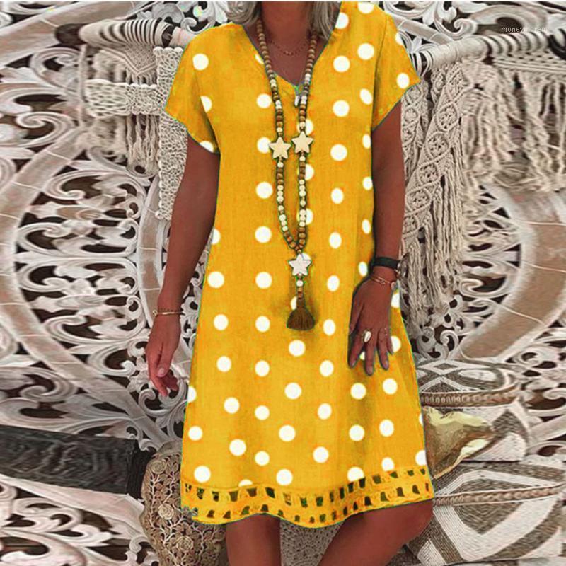 Summer Casual Loose Dress Fashion Plus Size Women Boho Casual Loose Polka Dot Print Colorblock Short Sleeves V-Neck Dress1, Black
Summer Casual Loose Dress Fashion Plus Size Women Boho Casual Loose Polka Dot Print Colorblock Short Sleeves V-Neck Dress1, Black