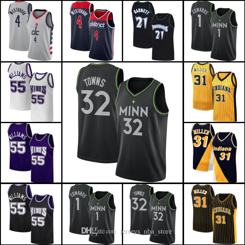 Anthony Towns Edwards Jersey Reggie Kevin Miller Garnett Jerseys Jason Russell Williams Westbrook Minnesota Timberwolves Jersey f4xf