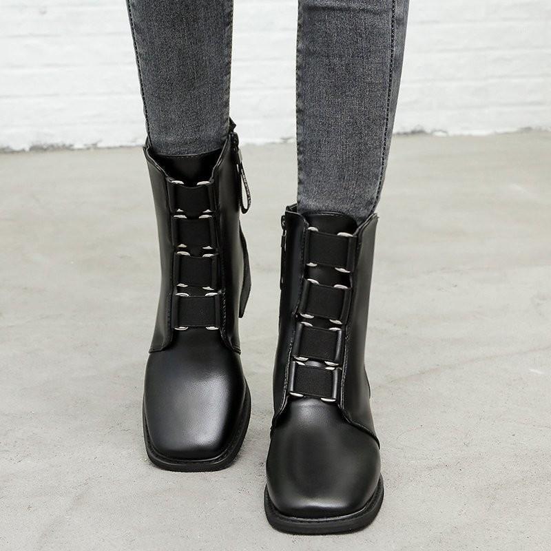 2020 Winter New Women Boots Autumn Female Casual Shoes Woman Fashion Rivet Round Toe Buckle Strap Comfortable Ankle Boots1, Black
2020 Winter New Women Boots Autumn Female Casual Shoes Woman Fashion Rivet Round Toe Buckle Strap Comfortable Ankle Boots1, Black