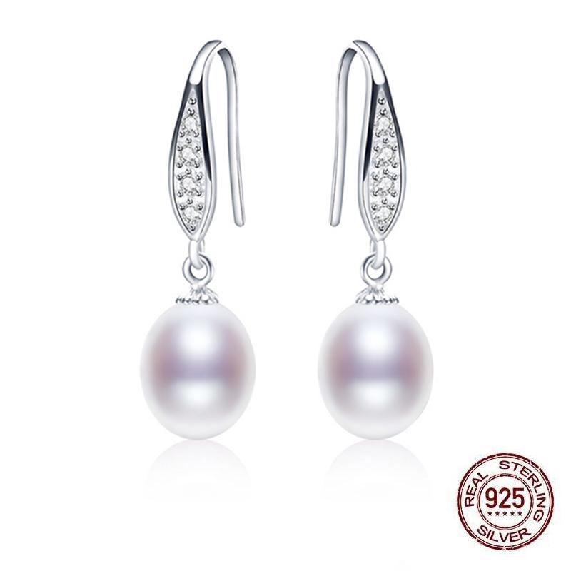 NYMPH S925 Sterling Silver Earrings Real White Natural Freshwater Pearl Drop Rice Shaped Earrings Fine Jewelry for Women E518
NYMPH S925 Sterling Silver Earrings Real White Natural Freshwater Pearl Drop Rice Shaped Earrings Fine Jewelry for Women E518