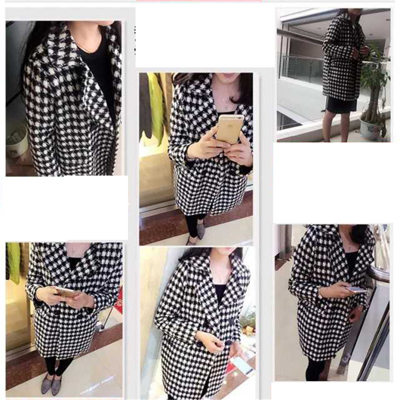 Elegant Woolen plaid coat women Spring Autumn Casual Wool Outwear Female Winter Soft Warm Wool Jackets Ladies Streetwear 201112