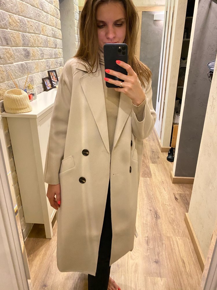 Winter Beige Elegant Wool Coat Women Korean Fashion Black Long Coats Basic Minimalist Woolen Overcoat Warmness Oversize Outwear 201216