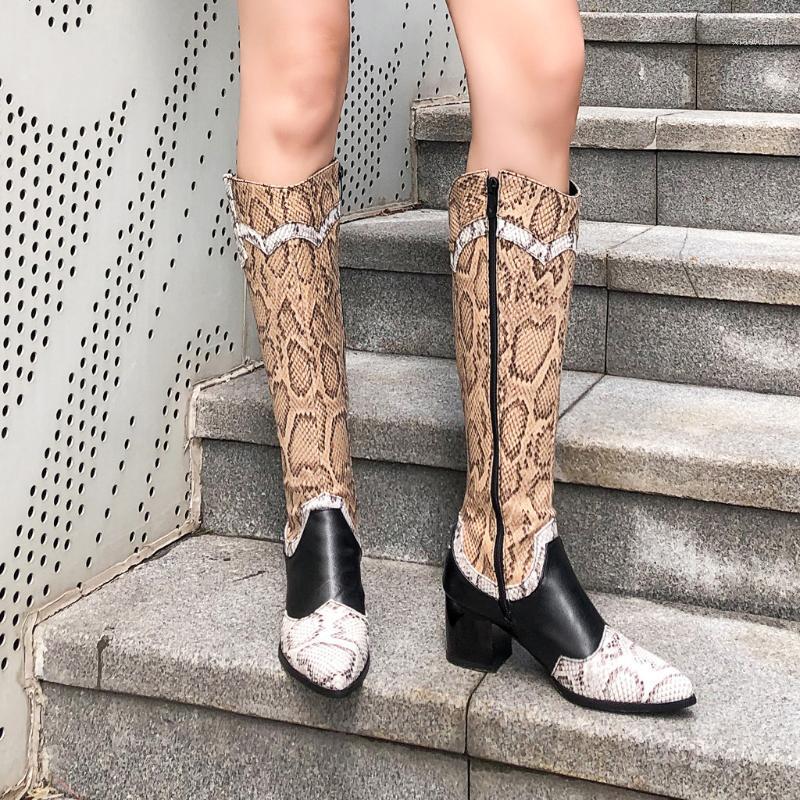 Knight Boots Casual Snake Low High Heels Side Zipper Shoes Woman Vintage Ankle Boots Fashion Zapatos Mujer1, Black
Knight Boots Casual Snake Low High Heels Side Zipper Shoes Woman Vintage Ankle Boots Fashion Zapatos Mujer1, Black