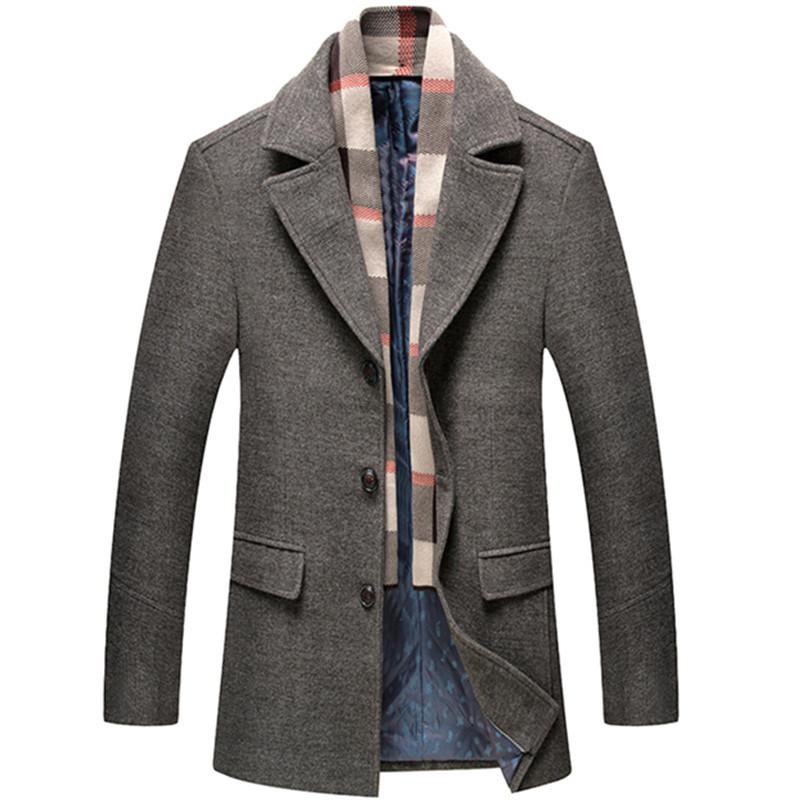 2020 Men's Casual Wear New Autumn Winter Thick Wool Trench Coat Classic Men's Mid Length Windbreaker Jacket Blends, Gray
2020 Men's Casual Wear New Autumn Winter Thick Wool Trench Coat Classic Men's Mid Length Windbreaker Jacket Blends, Gray