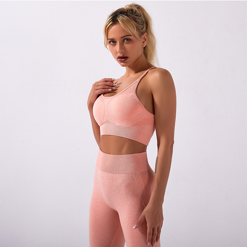 2/3Pcs Seamless Yoga Sets Women Gym Clothes Workout Sportswear Long Sleeve Top Bra High Waist Leggings Set Running Sport Suits Y1123