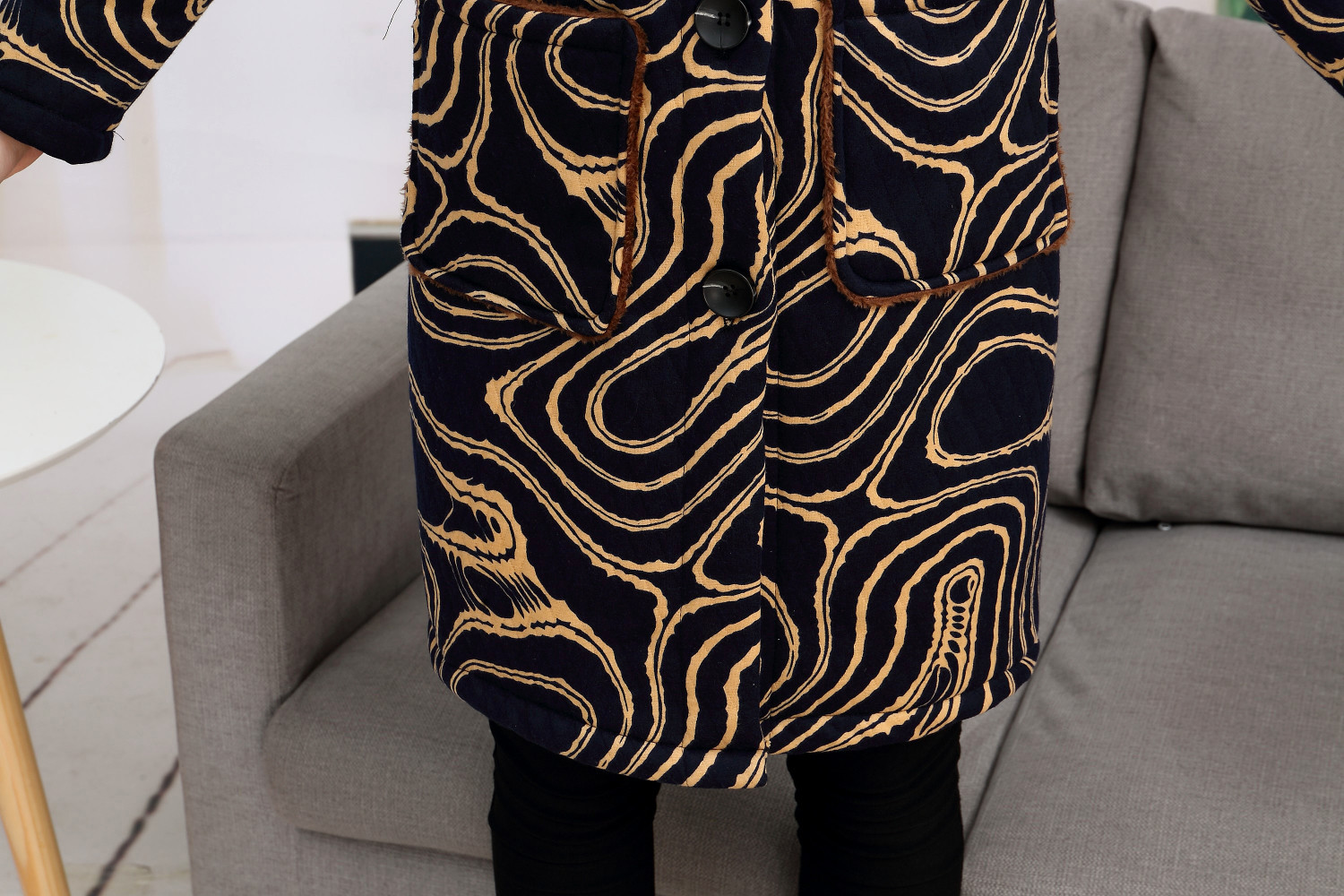 New Arrival Winter Jacket Women Hooded Cotton Padded Long Warm thicken Female Coats Print Parkas Outwear 201019