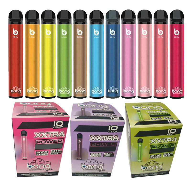6 ml 2000 Puffs Disposable e cigarette bang xxl vape 800mAh stater kit set gift promotion Custom disposable vape pen
6 ml 2000 Puffs Disposable e cigarette bang xxl vape 800mAh stater kit set gift promotion Custom disposable vape pen