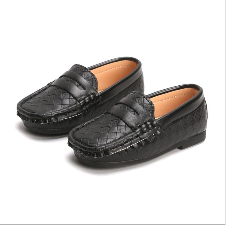 

Baby Soft PU Leather Children Shoes Girls Moccasins Flat Shoes Spring Summer Kids Shoes Slip-on Boys Loafers 21-30, Black