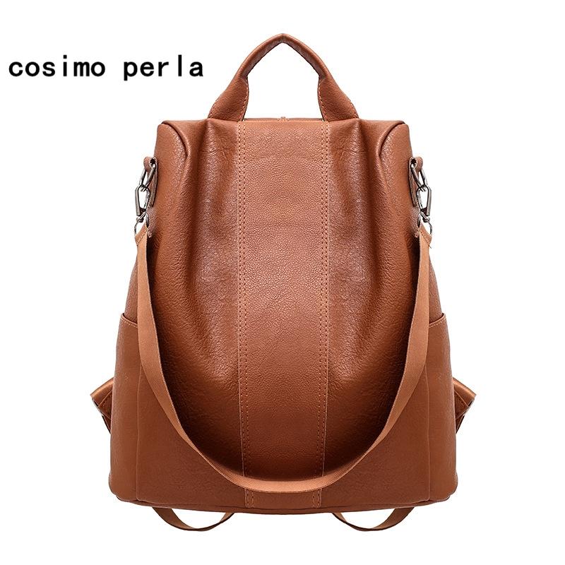 Korea Vintage Leather Backpack for Women 2020 Black Brown Anti-theft Bagpack Fashion Travel Rucksacks Sac a dos bag Mochilas
Korea Vintage Leather Backpack for Women 2020 Black Brown Anti-theft Bagpack Fashion Travel Rucksacks Sac a dos bag Mochilas
