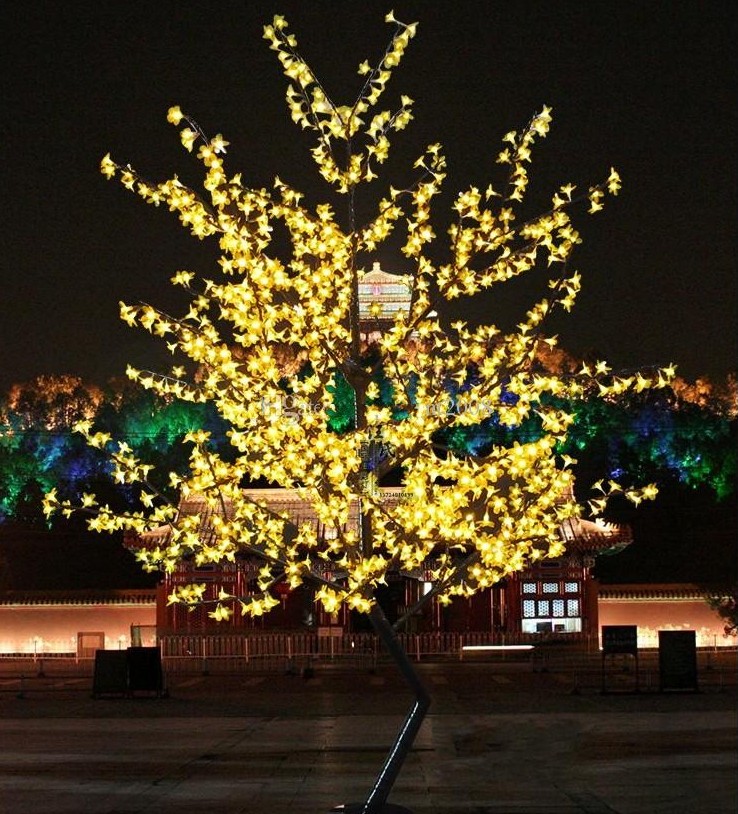 LED Cherry Blossom Garden Decorations Tree Light 864pcs LED Bulbs 18m Height 110220VAC Seven Colors for Option Rainproof Outdoor7687519