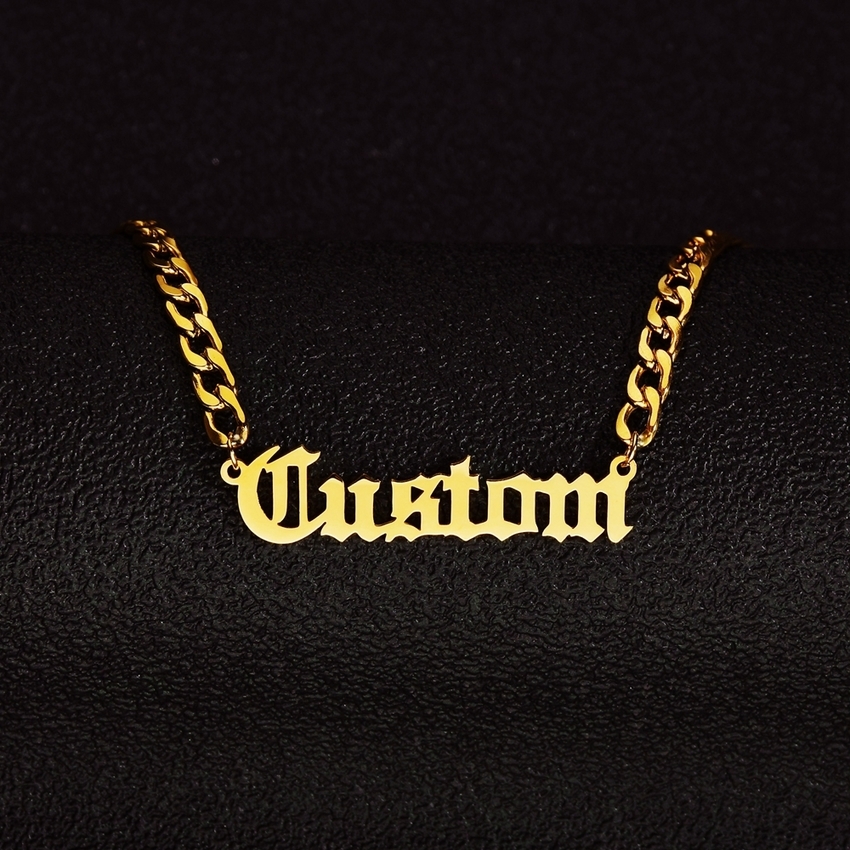 Name Personalized Customized Necklace Pendant Gold Color 5mm Nk Chain Custom Nameplate Necklaces for Women Men Handmade Gifts K67X, Silver
Name Personalized Customized Necklace Pendant Gold Color 5mm Nk Chain Custom Nameplate Necklaces for Women Men Handmade Gifts K67X, Silver