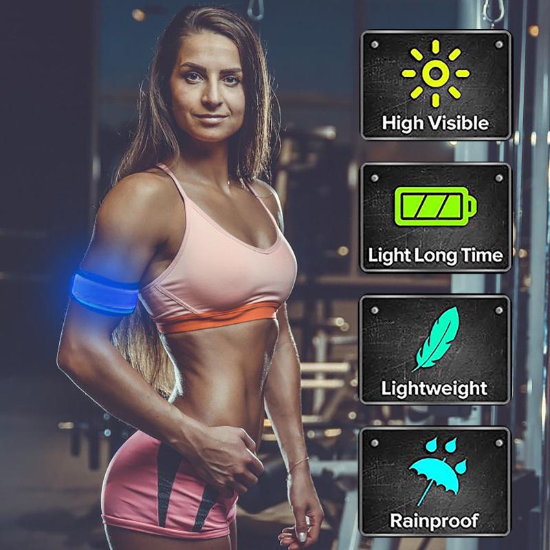 

1/2Pcs LED Light Up Armbands Sports Wristbands For Running Reflective Gear Flashing Sports Accessories munequera deportiva, 1pc