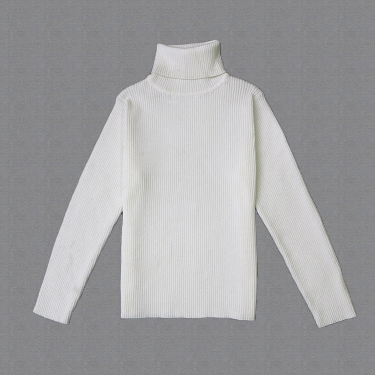 Autumn Baby Boys Girls Turtleneck Sweaters Kids Girl Sweater for Winter Knitted Bottoming Boys Sweaters Vetement Enfant 210308