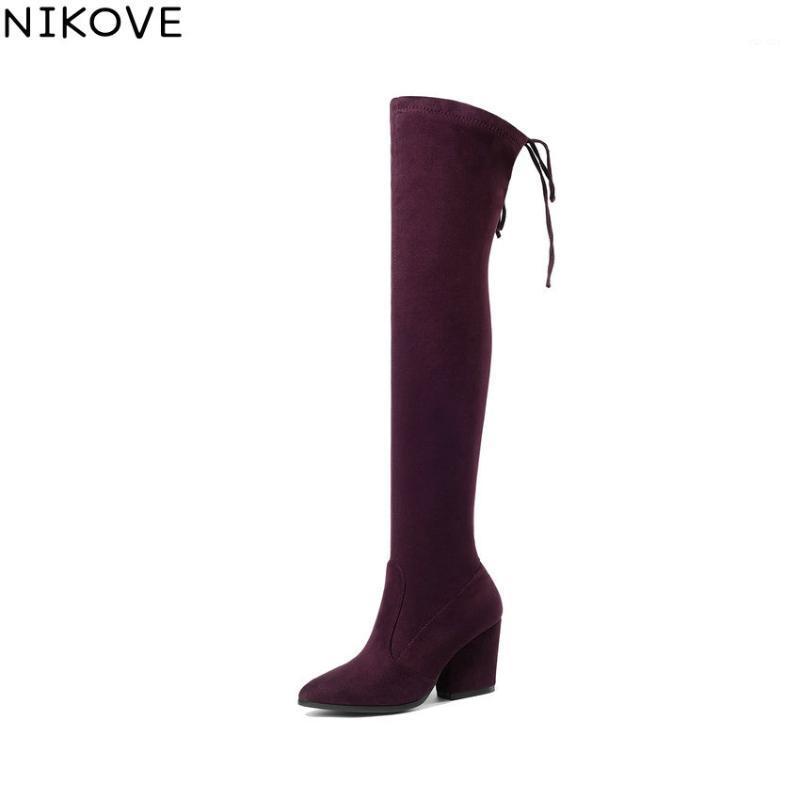 NIKOVE 2020 Women Boots Stretch Fabrics Pointed Toe Western Style Sexy Over The Knee Boots High Heels Women Shoes Size 34-431, Camel
NIKOVE 2020 Women Boots Stretch Fabrics Pointed Toe Western Style Sexy Over The Knee Boots High Heels Women Shoes Size 34-431, Camel