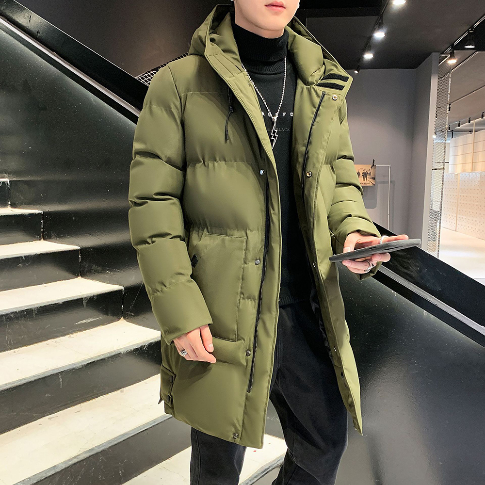 Winter Parka Autumn Puffer Men Overcoat Outwear Long Jacket Army Green Hooded Coat Plus Size 8XL 201218