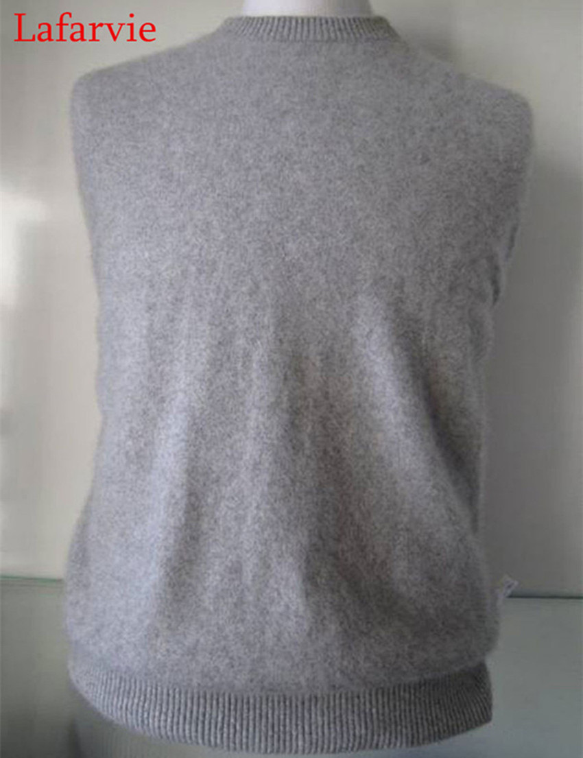 Lafarvie Off Sale Standard Solid Pullovers Full Sleeves O-Neck 100% Mink Cashmere Auturm & Winter Men Formal Knitted Sweater 201022