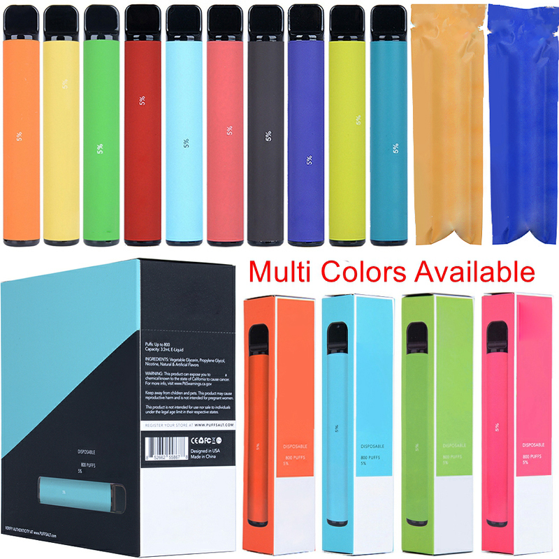 800 Puffs E Cigarettes Disposable Vape Pens Pre-filled 3.2ml Device Pods Starter Kits 550mAh Battery Cartridges Multi Colors
800 Puffs E Cigarettes Disposable Vape Pens Pre-filled 3.2ml Device Pods Starter Kits 550mAh Battery Cartridges Multi Colors