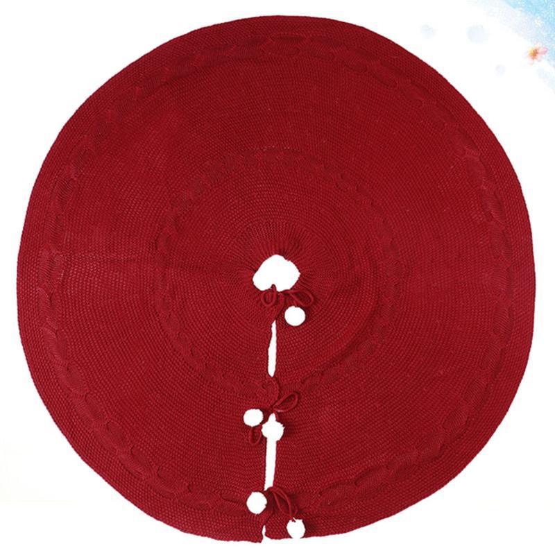 1pc 48 Inch Knit Tree Red Wine Skirt Carpet Christmas Decoration DIY Floor Mat Party Home Decor (Claret)1
1pc 48 Inch Knit Tree Red Wine Skirt Carpet Christmas Decoration DIY Floor Mat Party Home Decor (Claret)1